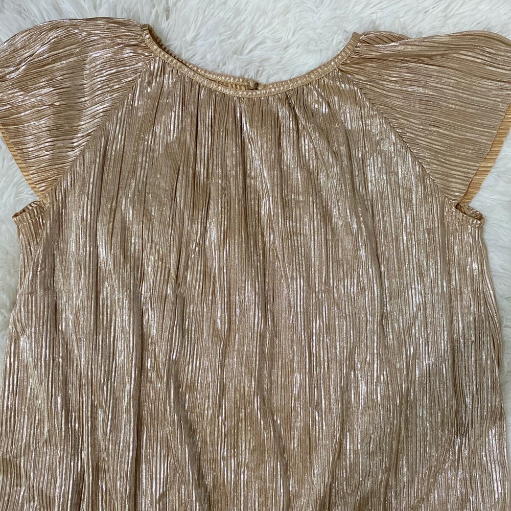 Zara Girl’s Gold flow-y blouse